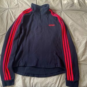Girl’s Adidas 1/4 zip long sleeve sweatshirt